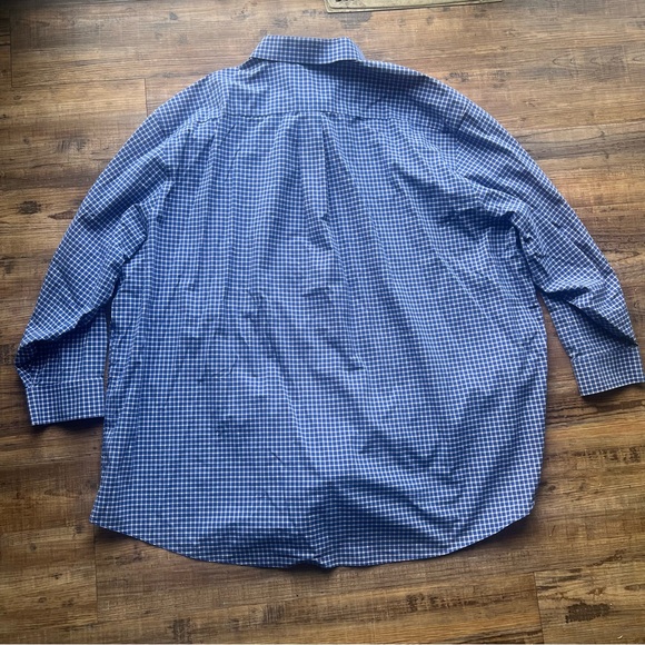 Brooks Brothers Mens Blue Non Iron Stretch Supima Cotton Dress Shirt 20 34/35 - Picture 6 of 6